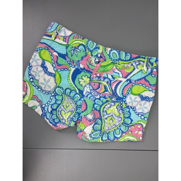 Lilly Pulitzer women's 8 multicolored the callahan shorts chino casual - Picture 8 of 8